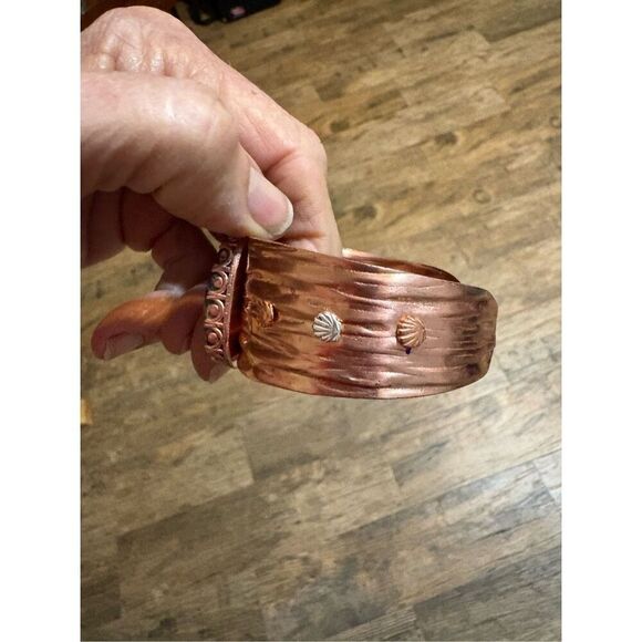 Bracelet, Ocean Jasper and Copper Cuff, Copper Bracelet, NEW, Artisan, Hand Made - Picture 5 of 8